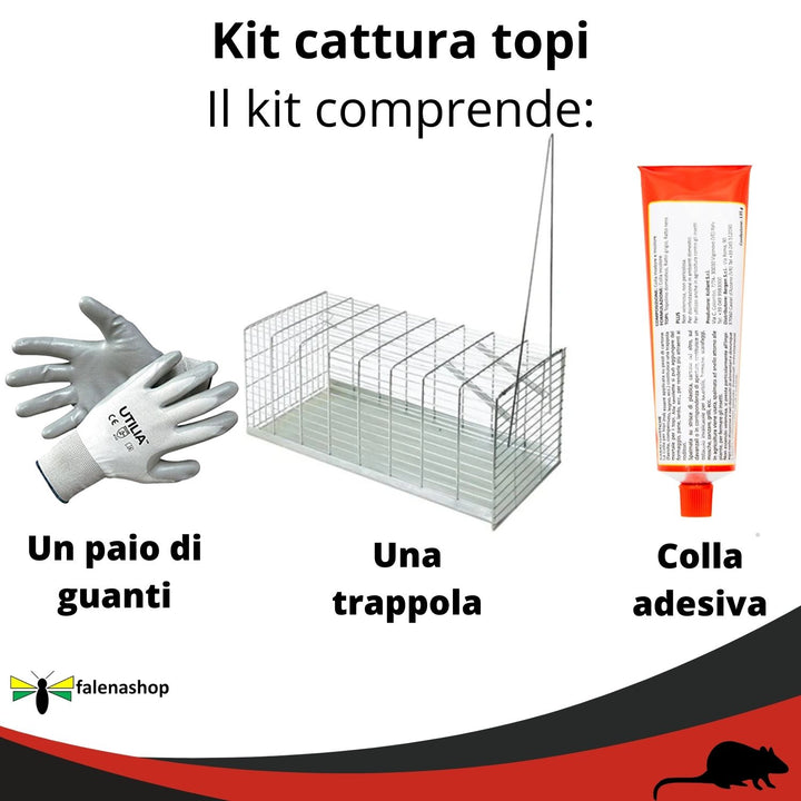 Kit Cattura Topi Ratti Animali indesiderati - Mod.1