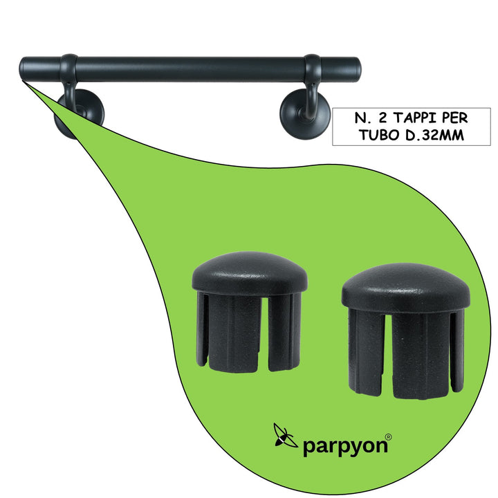 Accessori Ringhiera Grigio - Tappi corrimano d.32