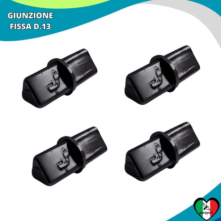 Accessori Ringhiera Grigio G. - Giunzione Fissa Tubo D. 13mm