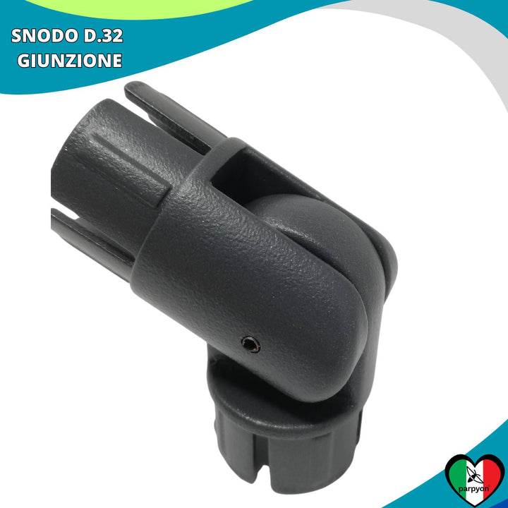 Accessori Ringhiera Grigio G.- Giunzione Snodo Tubo D.32
