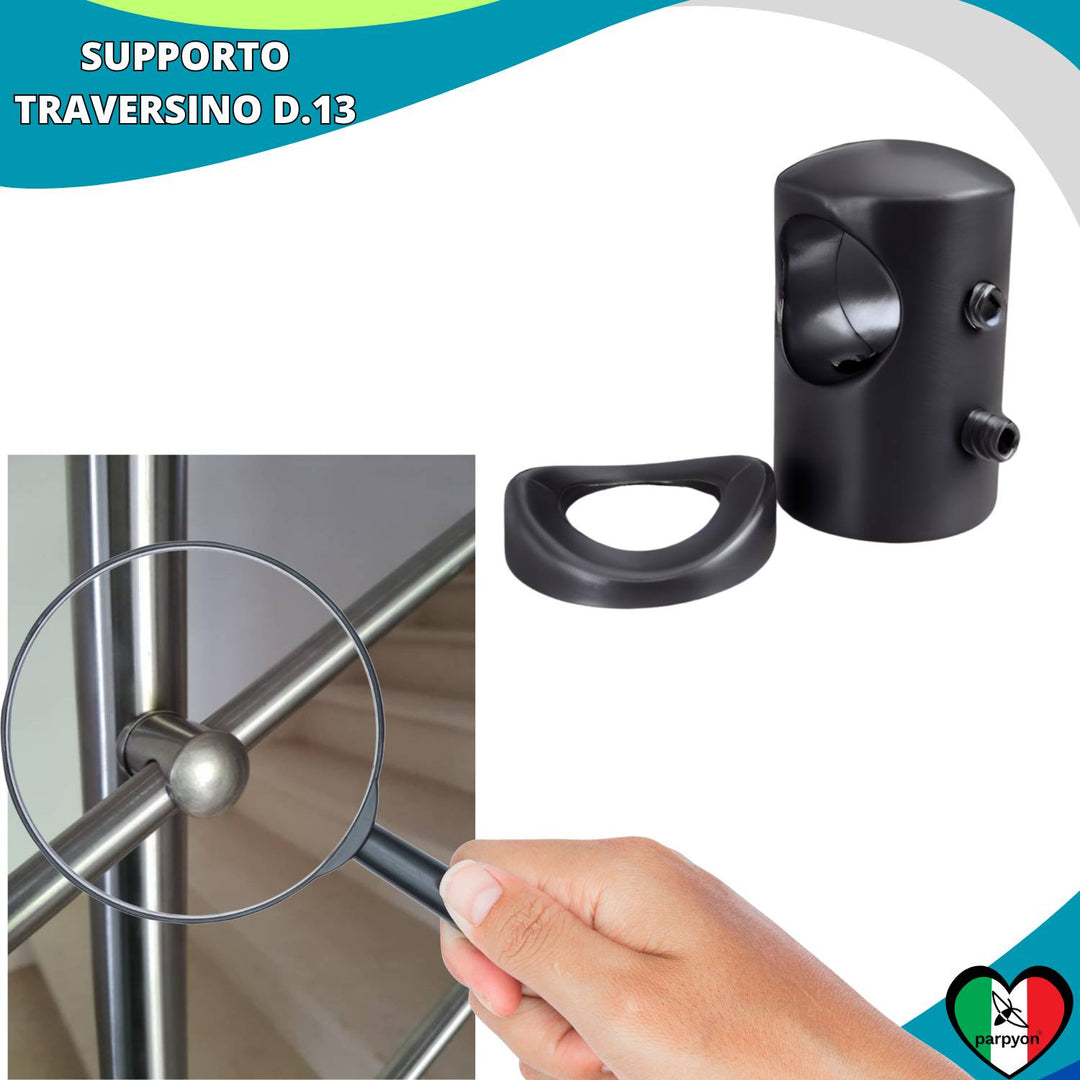 Accessori Ringhiera Grigio G.- Supporti Traversini 4Pz