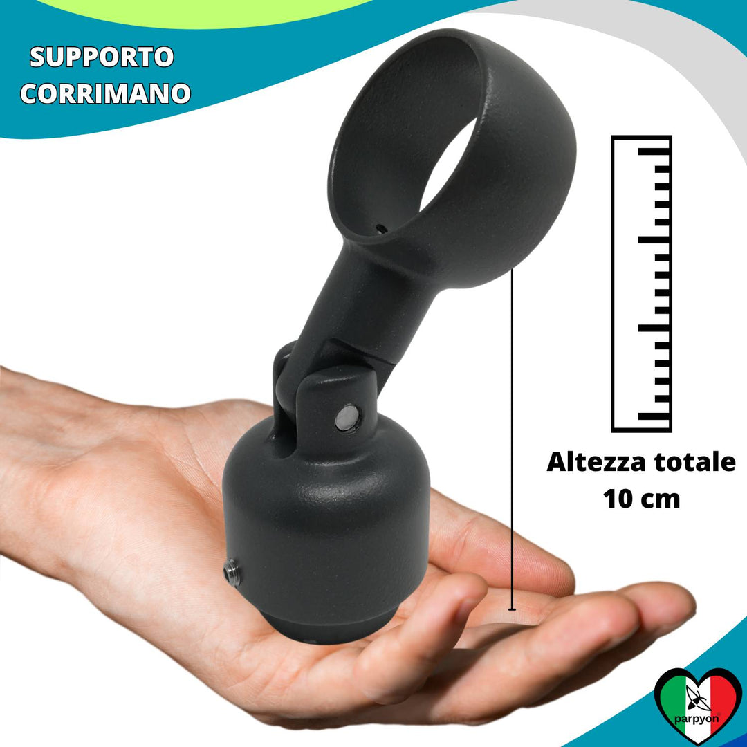 Accessori Ringhiera Grigio G.- Supporto Snodato Tubo corrimano