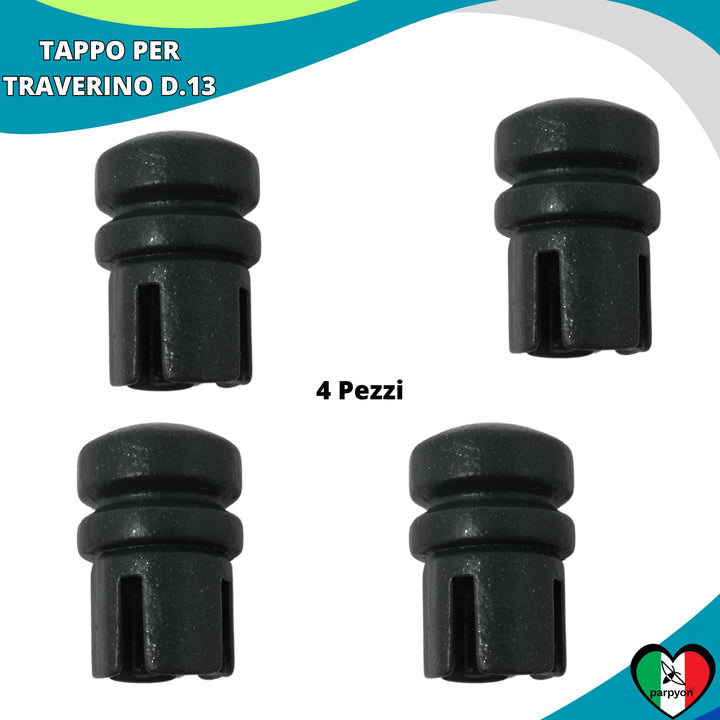 Accessori Ringhiera Grigio G.- Tappi Tubo Traversini D.13mm - 4PZ
