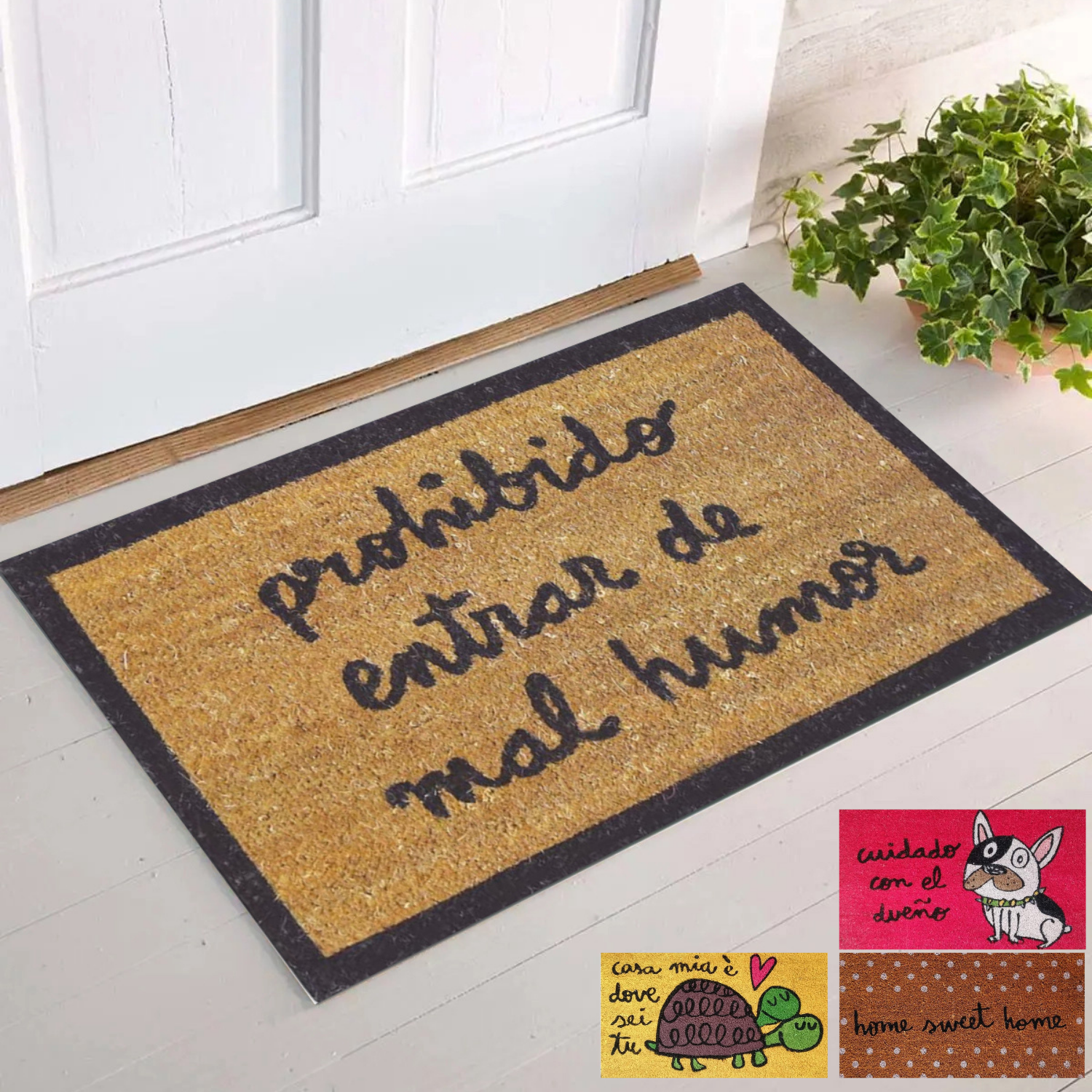 Zerbino Umore es 40x70 cm ANTISCIVOLO | Cocco con Fondo Gomma Zerbino Umore es 40x70 cm ANTISCIVOLO | Cocco con Fondo Gomma