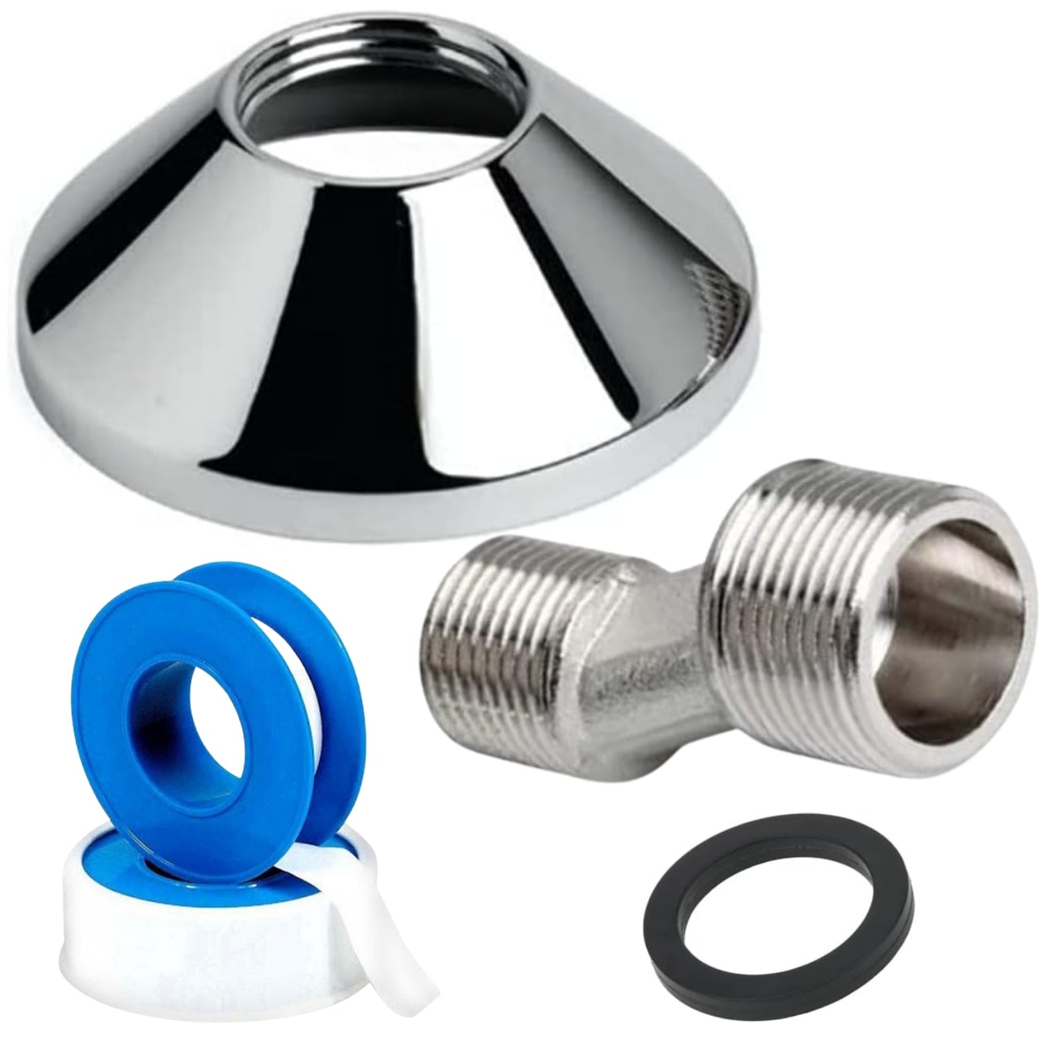 Exzenterstutzen Nickel - 3/8 Zoll Anschluss Für Rückseitenmontage