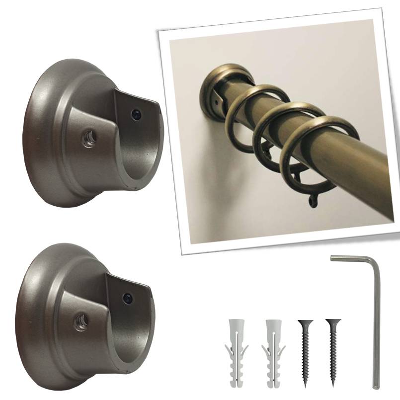 Leisurealeaneag Set di 3 staffe per asta per tende da 22 mm Leisurealeaneag Set di 3 staffe per asta per tende da 22 mm