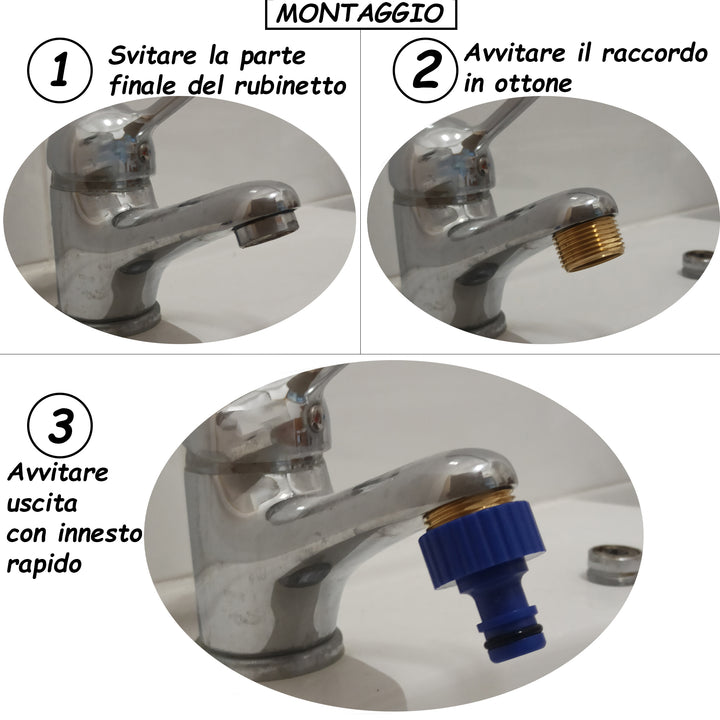 Adattatore Miscelatore Raccordo Rubinetto cucina bagno raccordi tubature idraulica