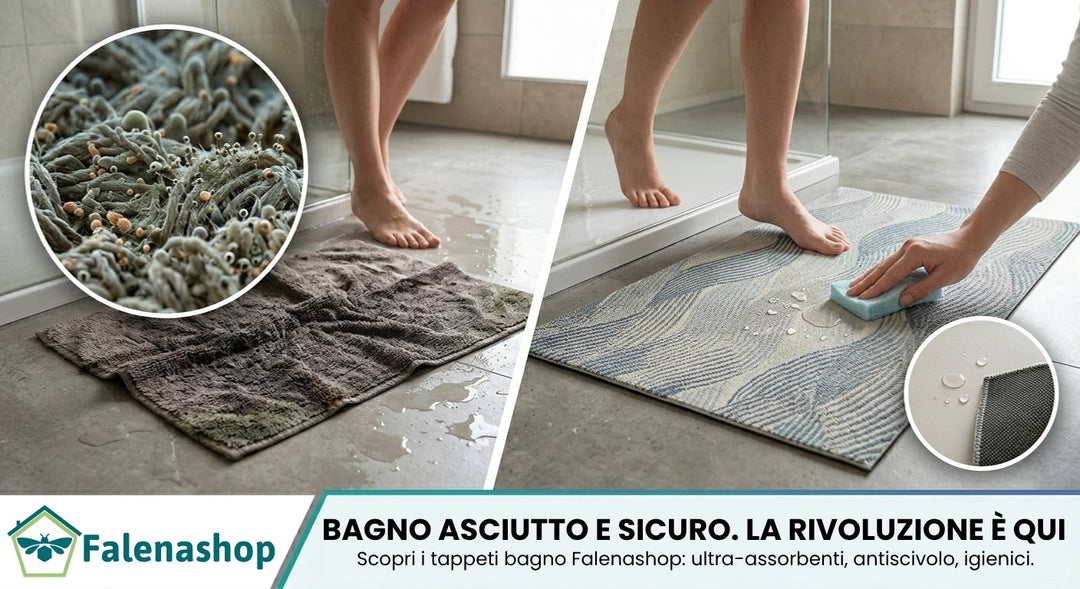 💦 Basta allagamenti in bagno: questo tappeto assorbe l'acqua così velocemente che sembra una magia.