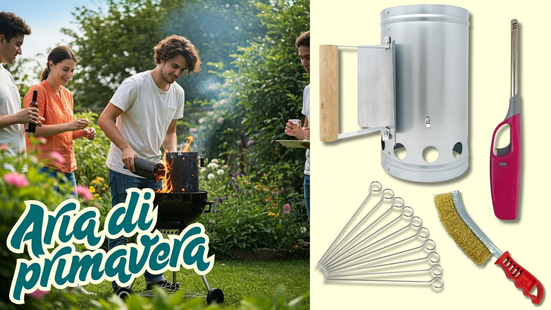 Ciminiera per barbecue e altri strumenti per grigliate perfette!