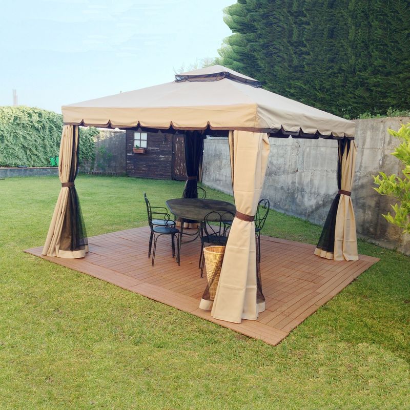 Telo gazebo 3x3 ROMA Copertura in tessuto poliestere, per gazebo da giardino esterno
