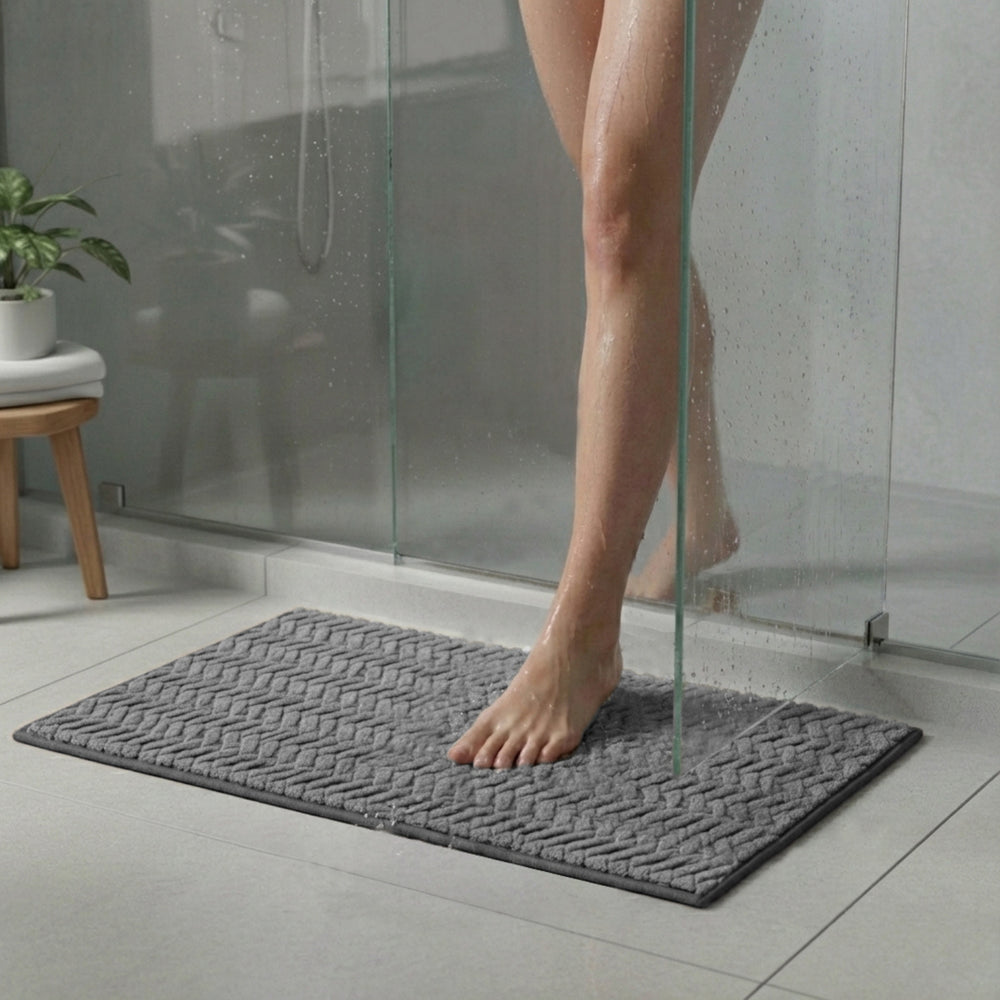 Tappeto Bagno Antiscivolo e Lavabile Dune Grigio, Soffice Assorbente e Resistente falenashop.myshopify.com