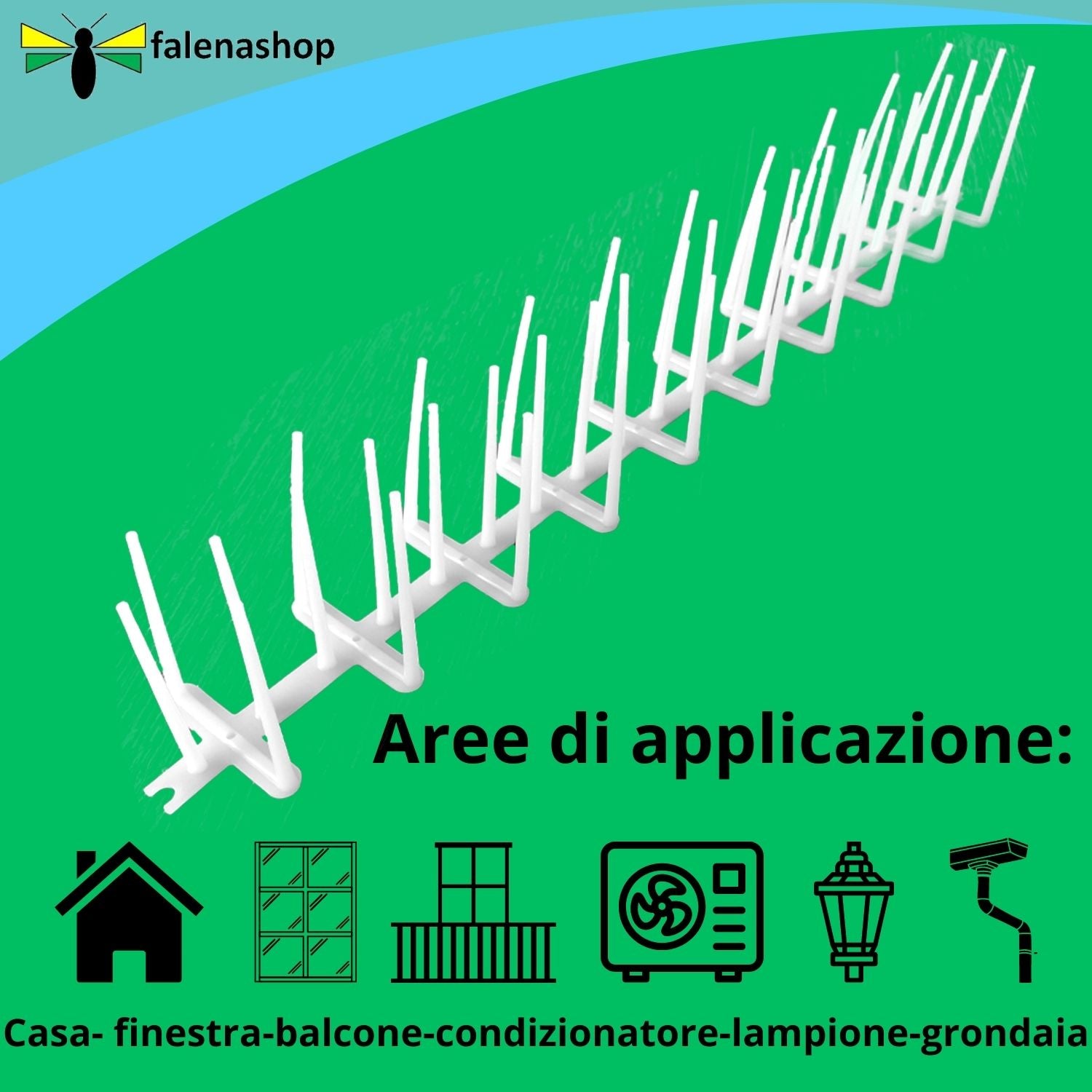 Dissuasori per Piccioni Scaccia Piccioni da balcone in PVC