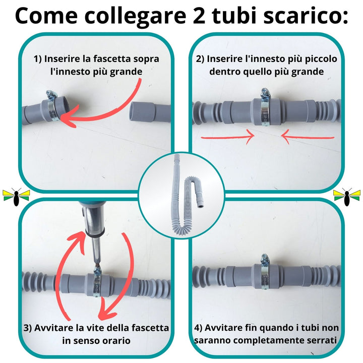 Tubo Di Scarico Universale 2,5 M Di Destra/legge Diam 19 22 E 32 Mm Per Lavatrice, Lavastoviglie - Foto 9
