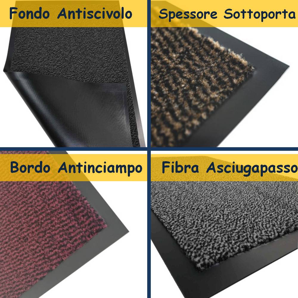 Zerbino ingresso casa Lipari Promozione 2pz 40x70 Marrone