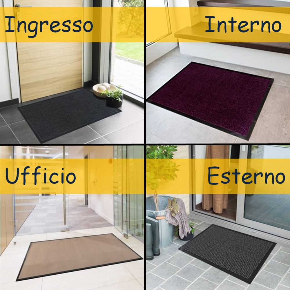 Zerbino ingresso casa Lipari Promozione 2pz 40x70 Marrone