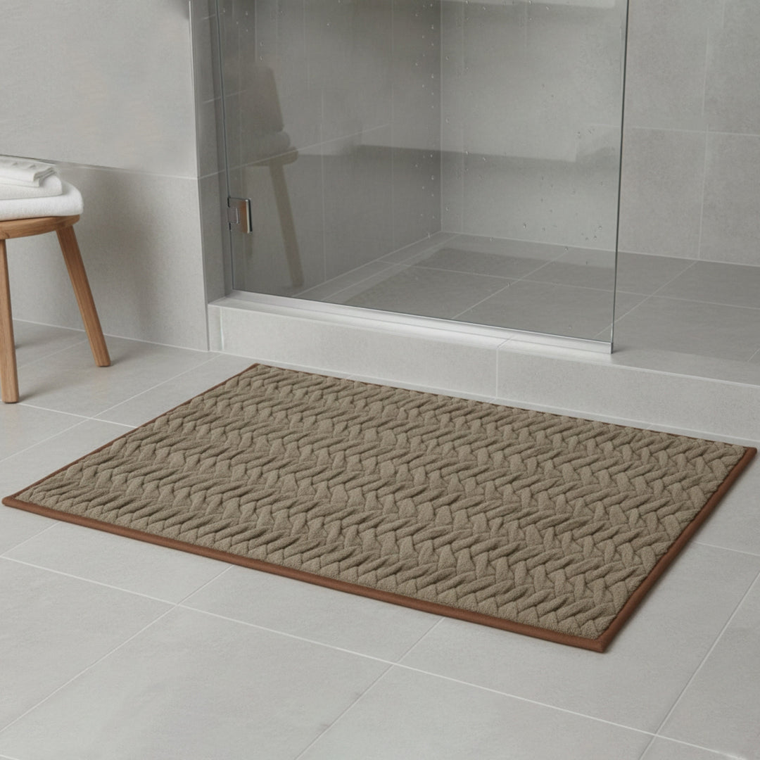 Tappeto Bagno Antiscivolo e Lavabile Dune Marrone, Soffice Assorbente e Resistente falenashop.myshopify.com