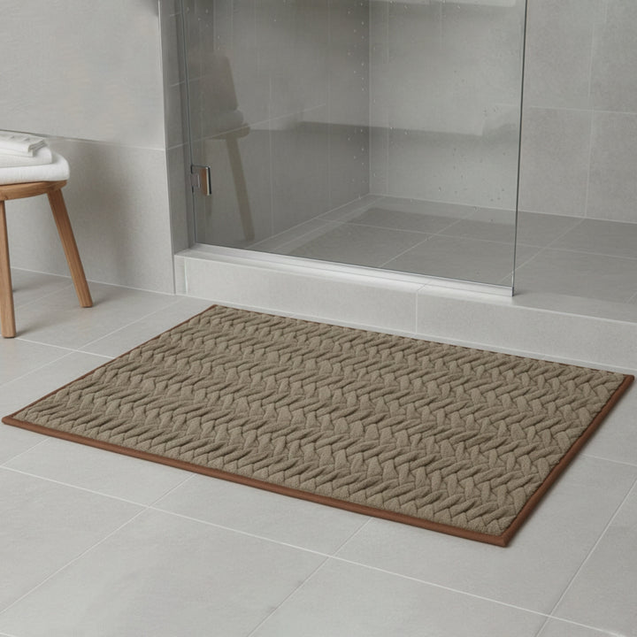 Tappeto Bagno Antiscivolo e Lavabile Dune Marrone, Soffice Assorbente e Resistente falenashop.myshopify.com