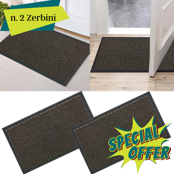 Zerbino ingresso casa Lipari Promozione 2pz 40x70 Marrone