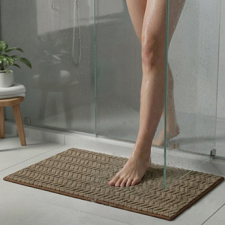 Tappeto Bagno Antiscivolo e Lavabile Dune Marrone, Soffice Assorbente e Resistente falenashop.myshopify.com