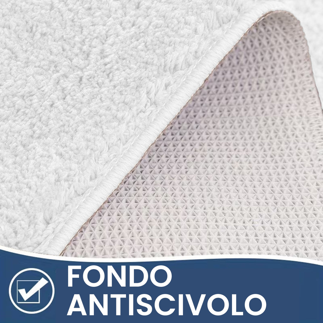 Tappeto Bagno Antiscivolo lavabile Bianco per doccia vasca MOD.103