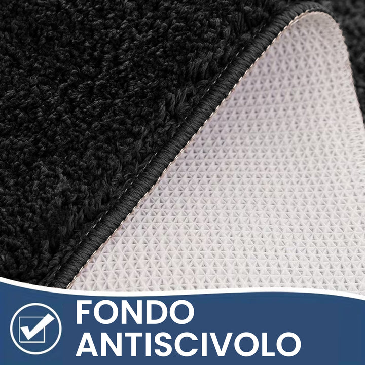 Tappeto Bagno Antiscivolo lavabile Nero per doccia vasca MOD.103