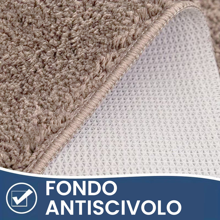 Tappeto Bagno Antiscivolo lavabile Tortora per doccia vasca MOD.103