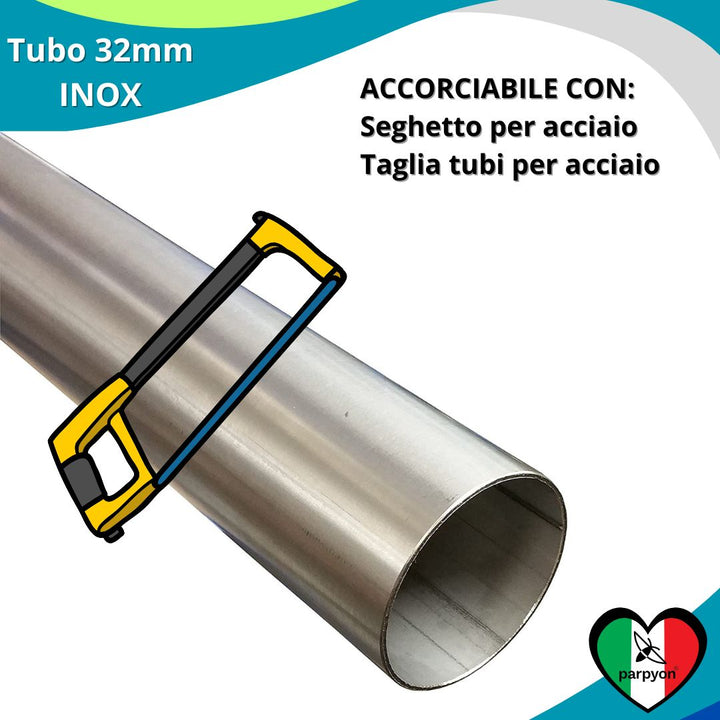 Accessori Ringhiera - Tubo Acciaio Inox D.32