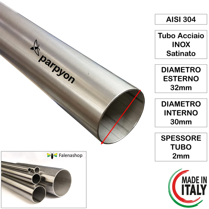 Tubo Acciaio Inox D.32mm - 4 Pz