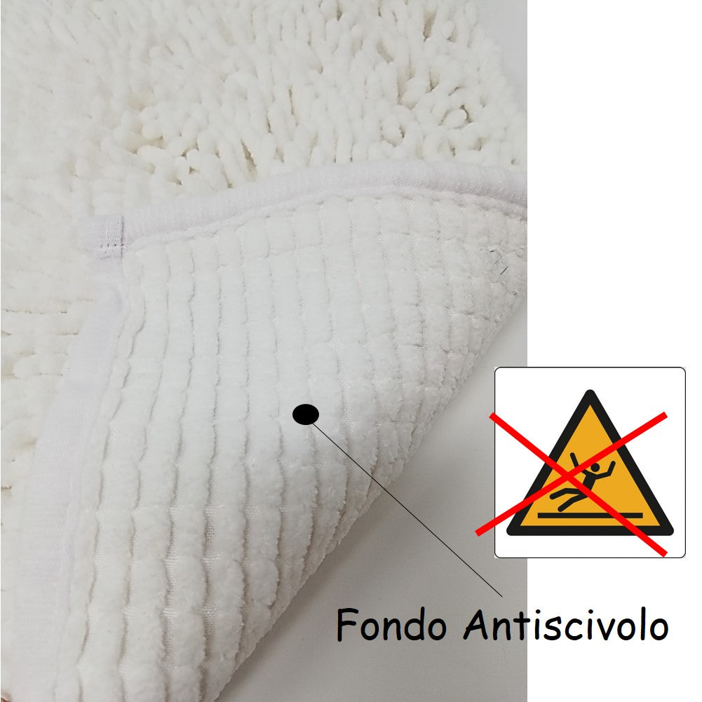 Tappeto bagno antiscivolo, tappeto doccia vasca STROMBOLI bianco