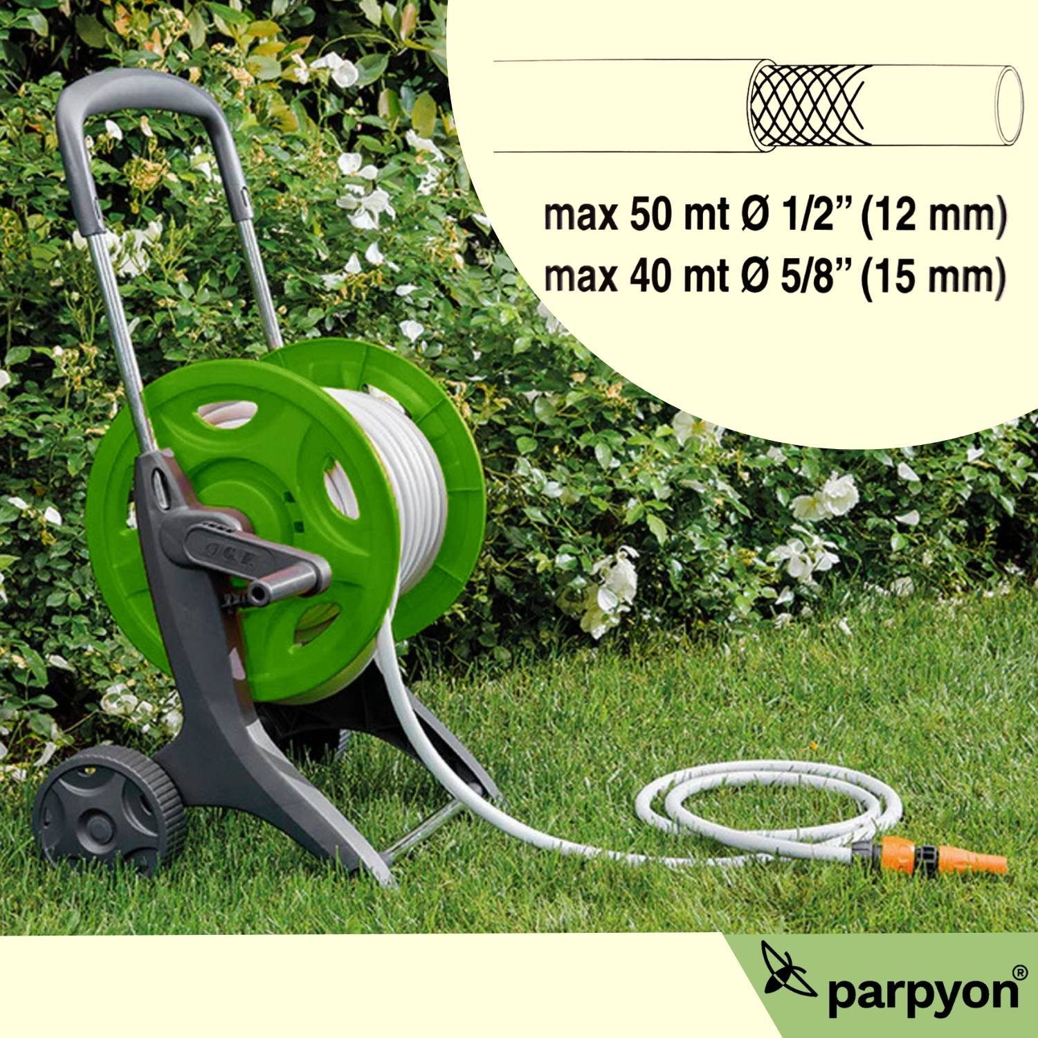 Carrello avvolgi tubo Kit [Carrello -Tubo - Accessori irrigazione] falenashop.myshopify.com