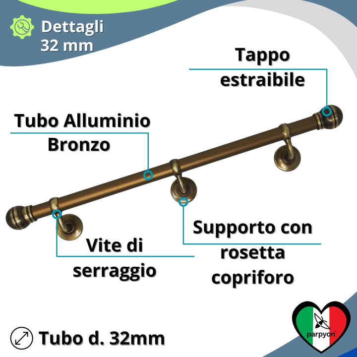Corrimano Scala passamano in Alluminio con finale a Palla vari colori