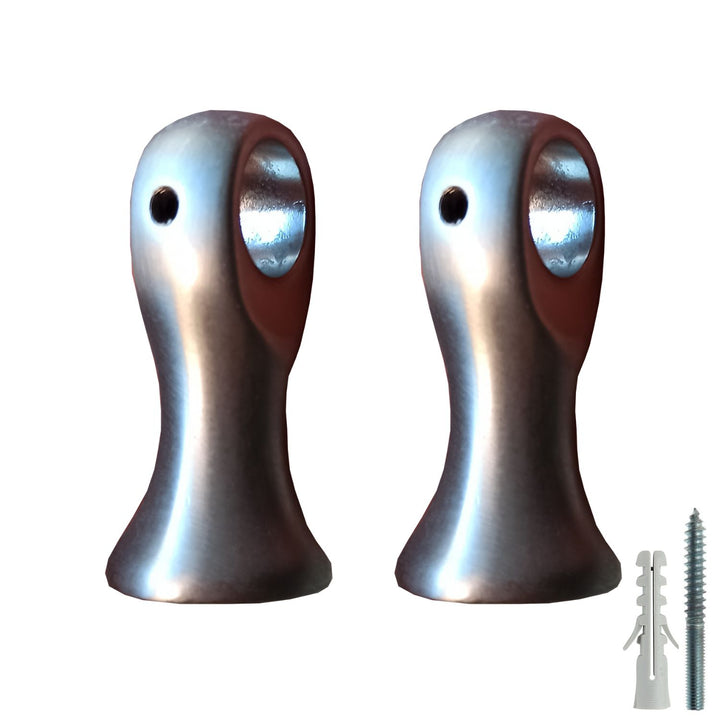Supporti per bastoni tende in Metallo, 2pz. + viti e tasselli