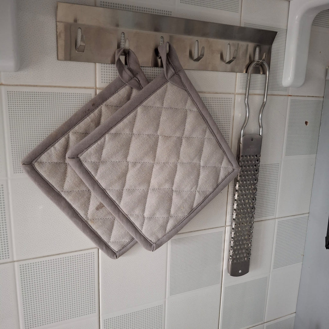 Porta mestoli cucina in Acciaio Inox - Porta Presine - Strofinacci - Fissaggio ADESIVO
