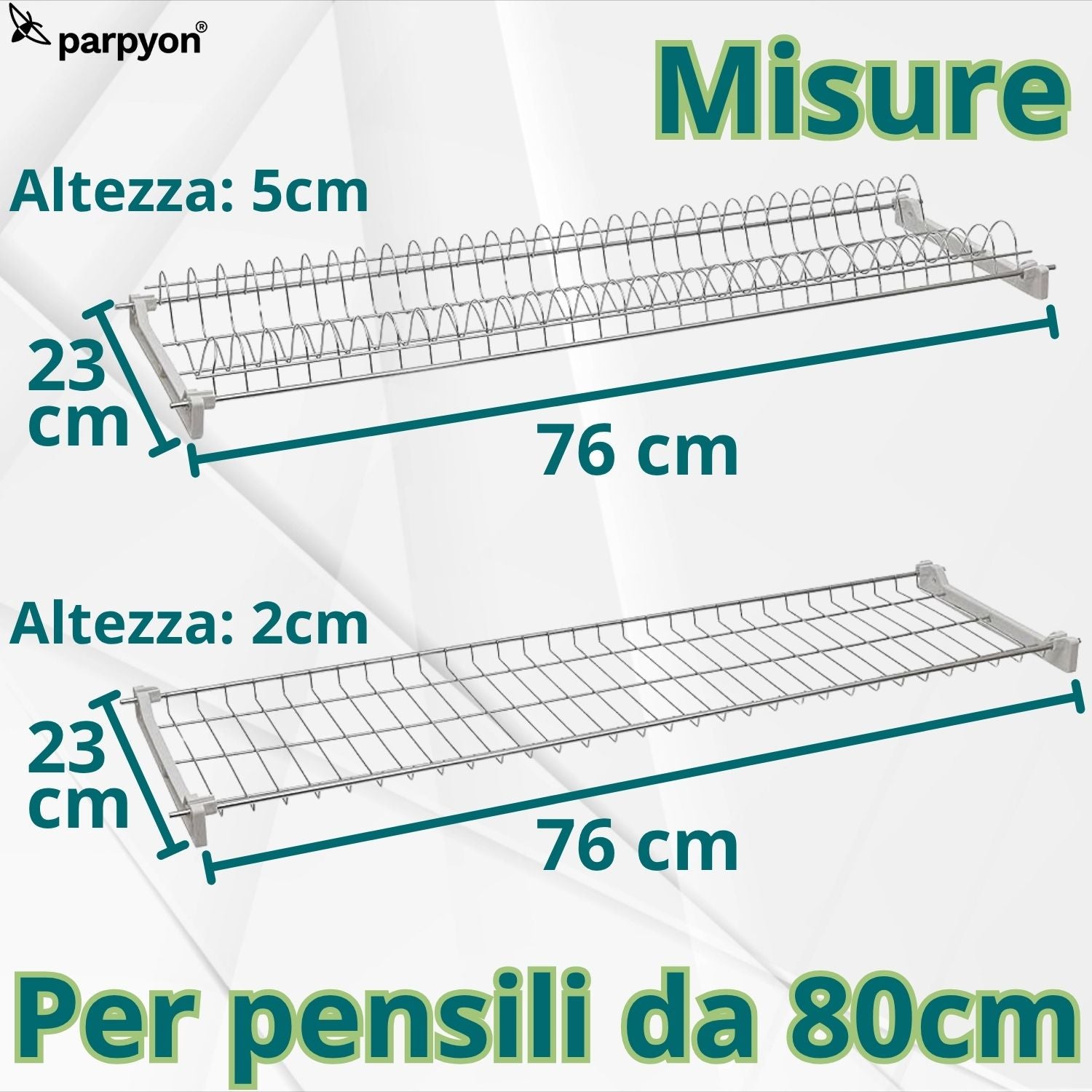 Scolapiatti acciaio cromato 76 cm per pensile cucina da 80 falenashop.myshopify.com