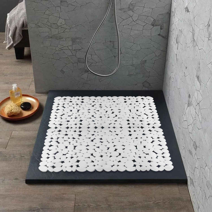 Falena Tappeto doccia Antiscivolo lavabile e Antimuffa, tappetino per doccia Bambini cm 52x52 con ventose aderisce al piatto doccia design moderno