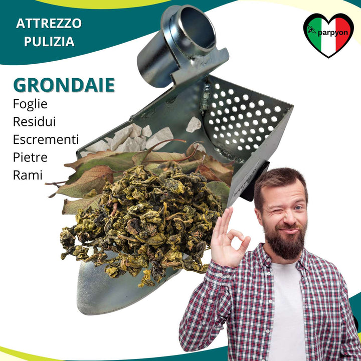 Pala Paletta Forata Tonda Per Pulizia Grondaia Grondaie Canali Canaline Di Scolo