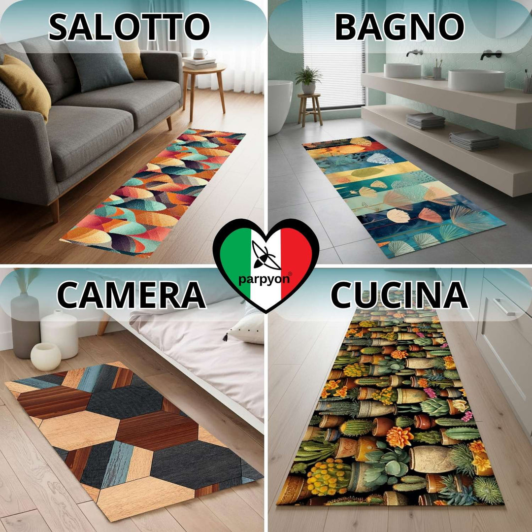 Tappeto da cucina passatoia antiscivolo, antiscivolo, made in italy, antimacchia Mille cuori Mille Cuori - 50x100 cm Tappeto da cucina passatoia antiscivolo, antiscivolo, made in italy, antimacchia Mille cuori Mille Cuori - 50x100 cm