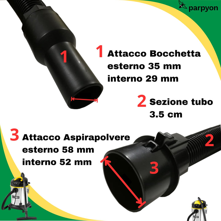 Lavor tubo aspirapolvere  4 mt ricambi accessori aspirapolveri