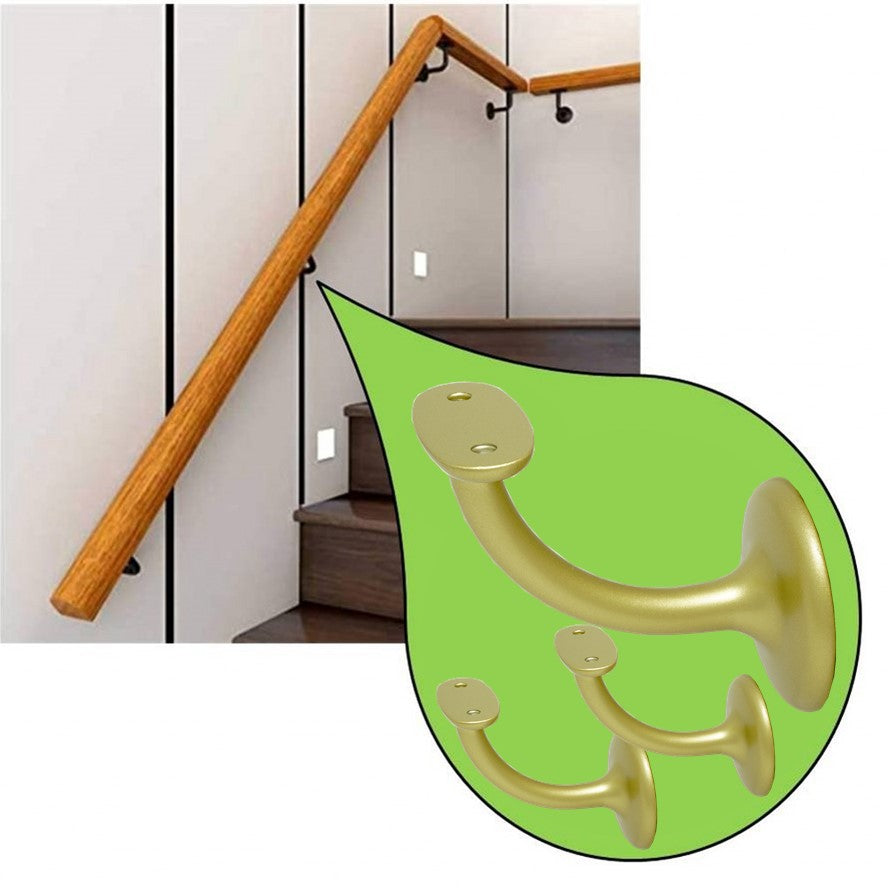 Supporto per corrimano in legno 3PZ + viti e tasselli falenashop.myshopify.com