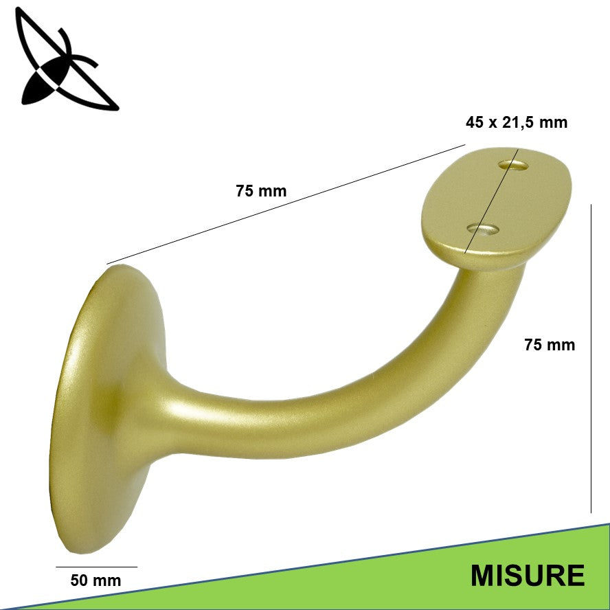 Supporto per corrimano in legno 3PZ + viti e tasselli