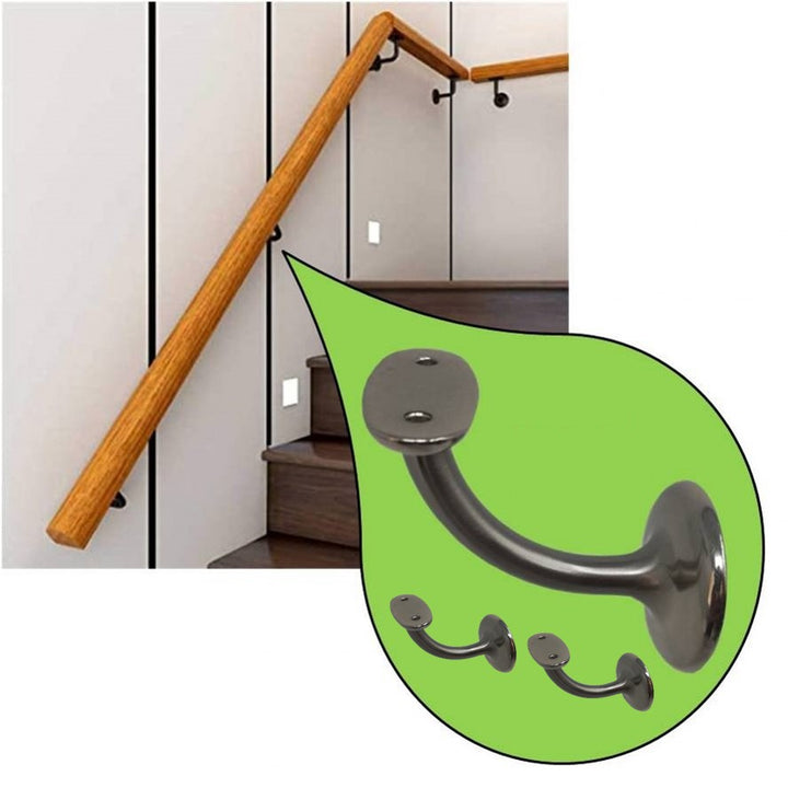 Supporto per corrimano in legno 3PZ + viti e tasselli falenashop.myshopify.com
