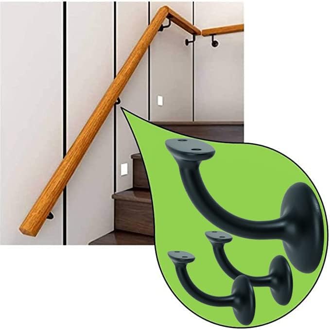 Supporto per corrimano in legno 3PZ + viti e tasselli falenashop.myshopify.com