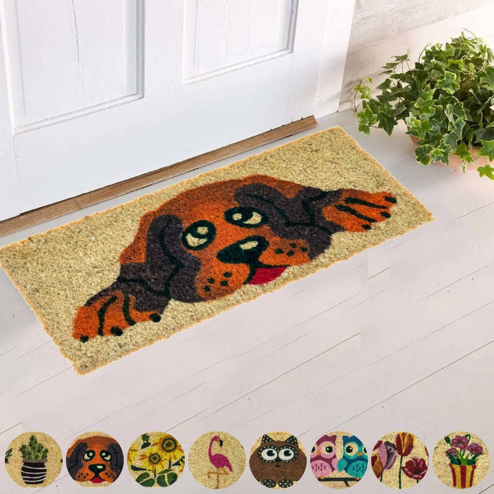 Zerbino Ingresso casa Divertente Simpatico cm 23X53 Tappeto Antiscivolo in Cocco