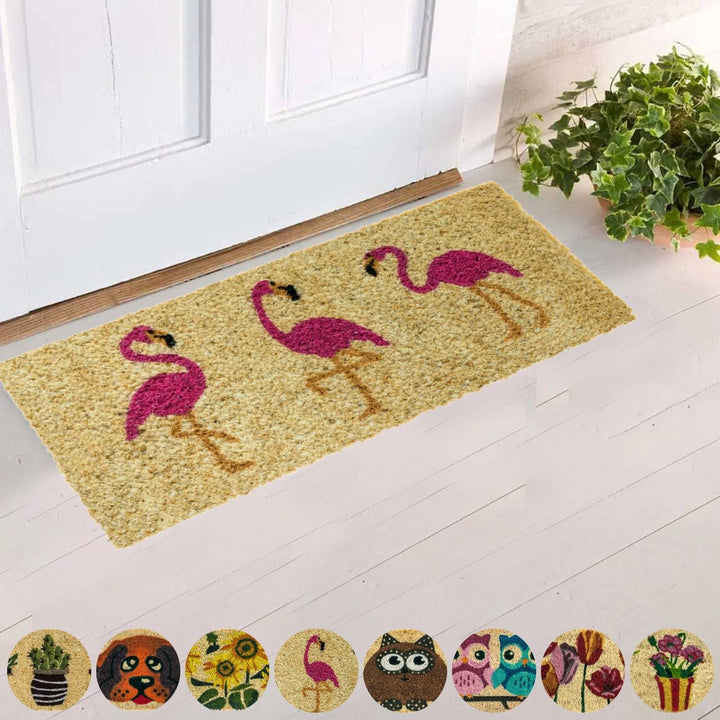 Zerbino Ingresso casa Divertente Simpatico cm 23X53 Tappeto Antiscivolo in Cocco
