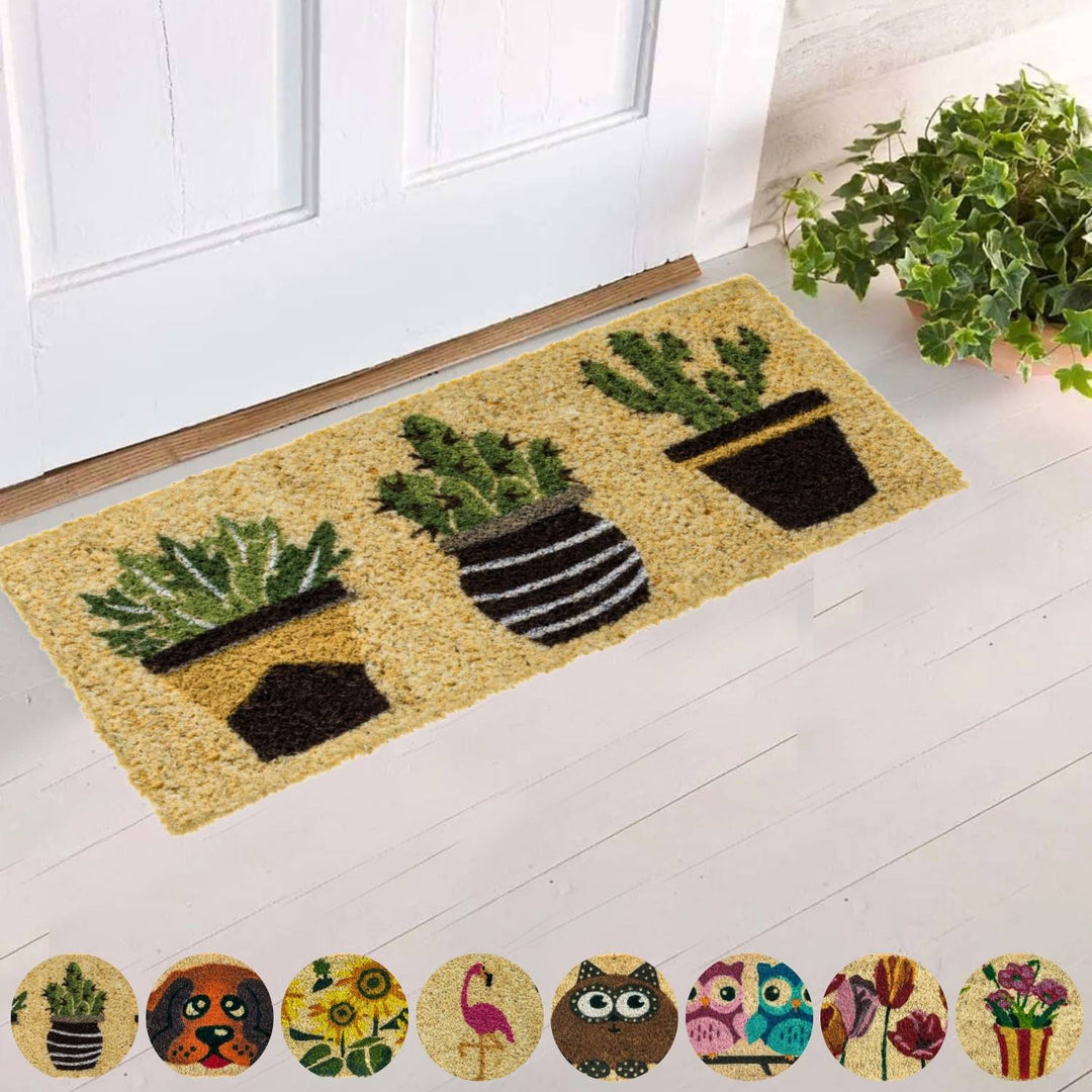 Zerbino Ingresso casa Divertente Simpatico cm 23X53 Tappeto Antiscivolo in Cocco