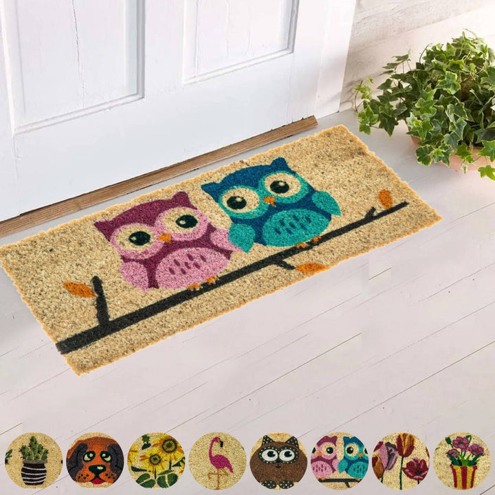 Zerbino Ingresso casa Divertente Simpatico cm 23X53 Tappeto Antiscivolo in Cocco