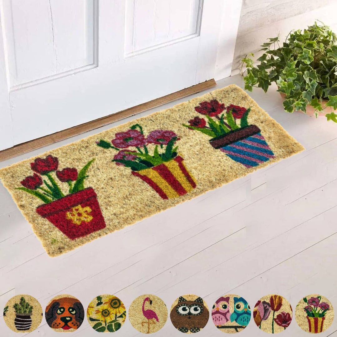 Zerbino Ingresso casa Divertente Simpatico cm 23X53 Tappeto Antiscivolo in Cocco