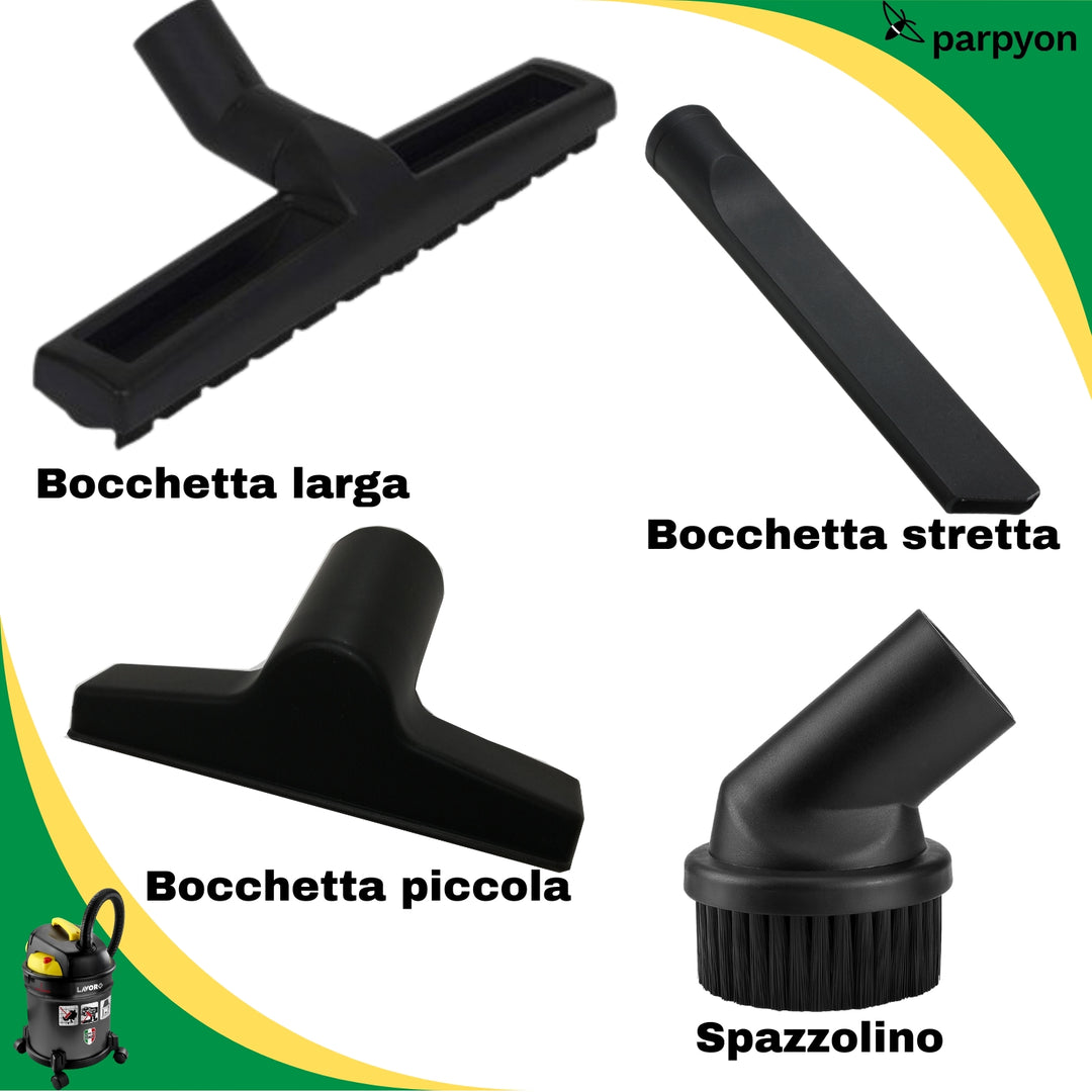 Lavor spazzole per aspirapolvere 4pz accessori ricambi lavorwash