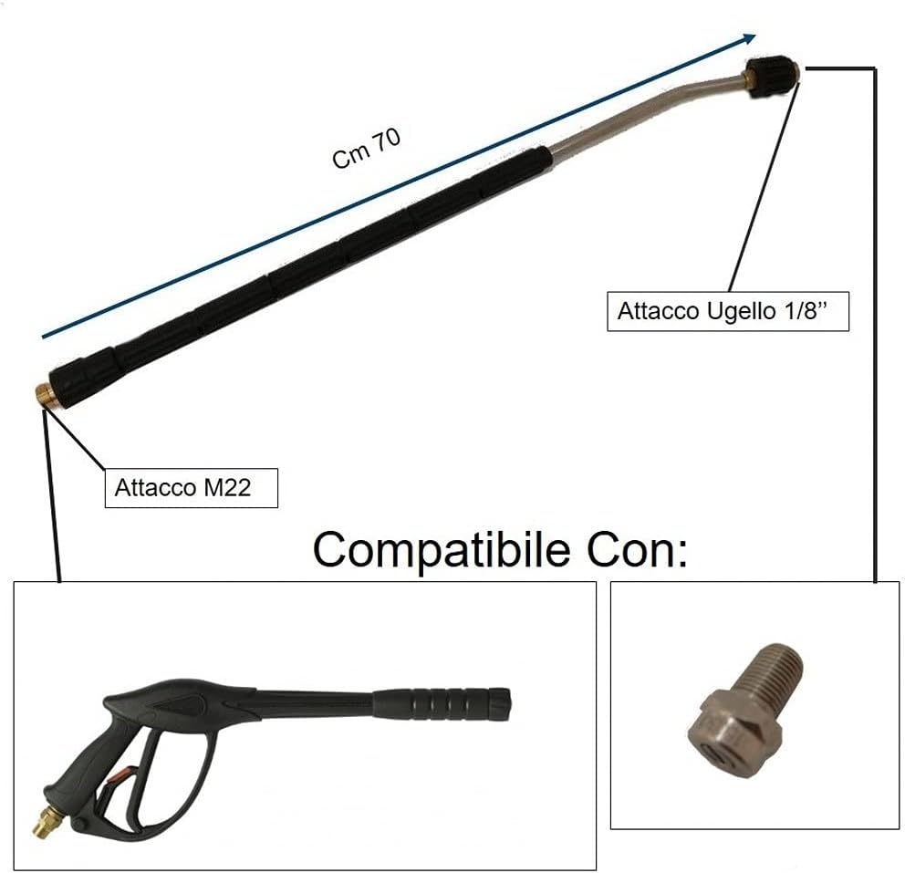 Lavor pistola + lancia + ugello ricambi idropulitrice acqua calda