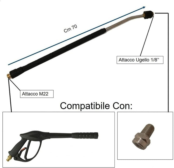 Lavor pistola + lancia + ugello ricambi idropulitrice acqua calda
